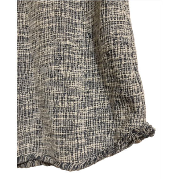 Emelia TWEED Navy and White Fringed Top - Women's Medium - Picture 3 of 8